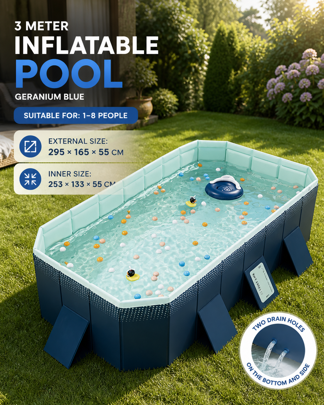 Premium Foldable Family Pool – Non-Inflatable, Portable & Heavy Duty