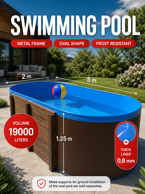 Premium Oval All-Season Steel Wall Pool Set – Frost-Resistant to -50°C