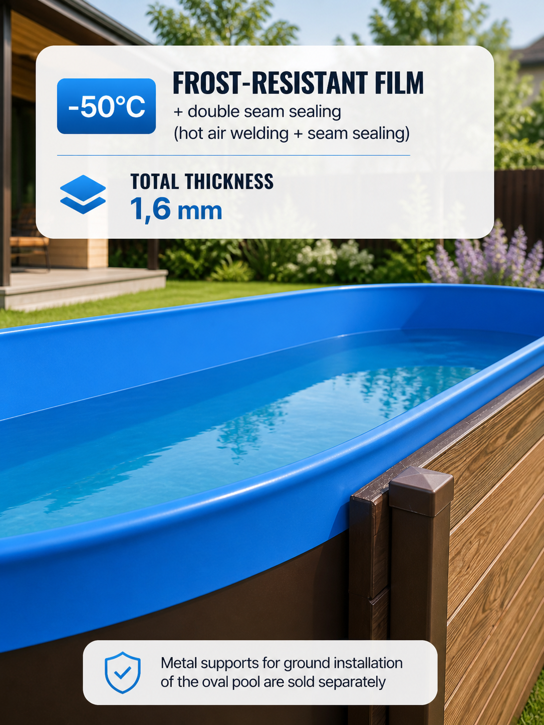 Premium Oval All-Season Steel Wall Pool Set – Frost-Resistant to -50°C