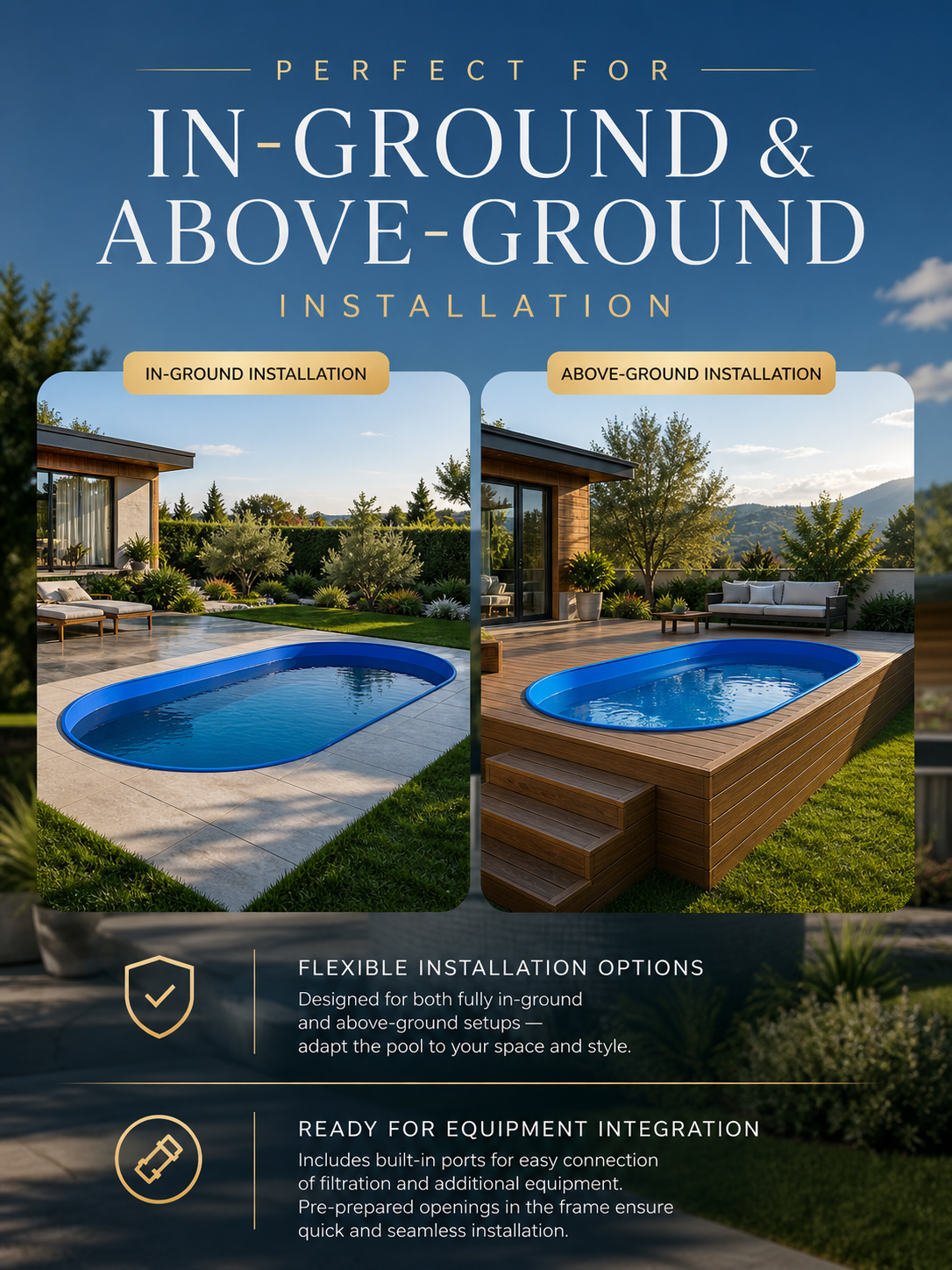 Premium Oval All-Season Steel Wall Pool Set – Frost-Resistant to -50°C
