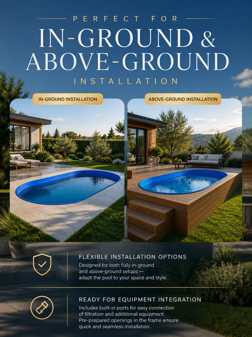 Premium Oval All-Season Steel Wall Pool Set – Frost-Resistant to -50°C