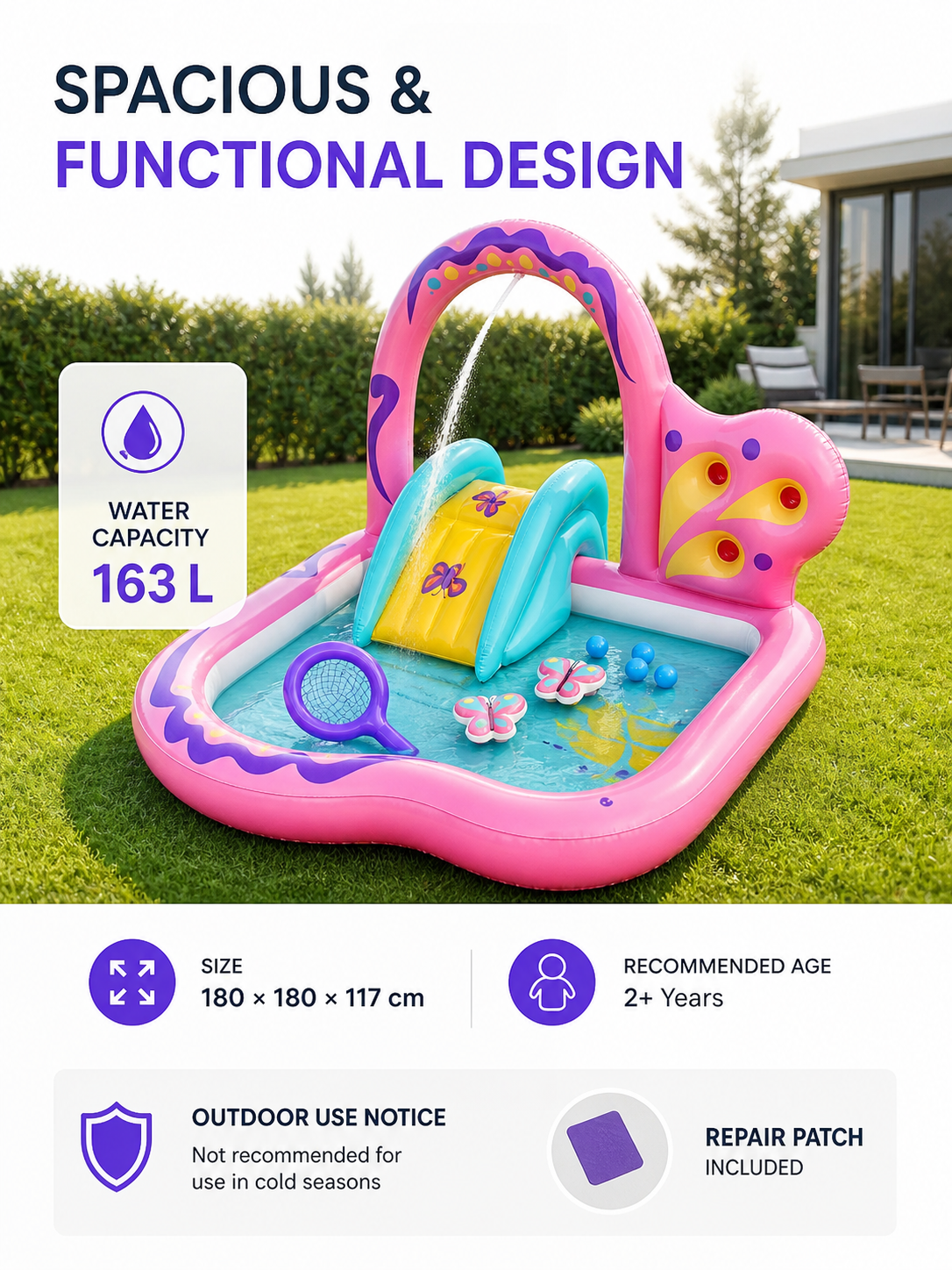 Butterfly Inflatable Kids' Water Play Center