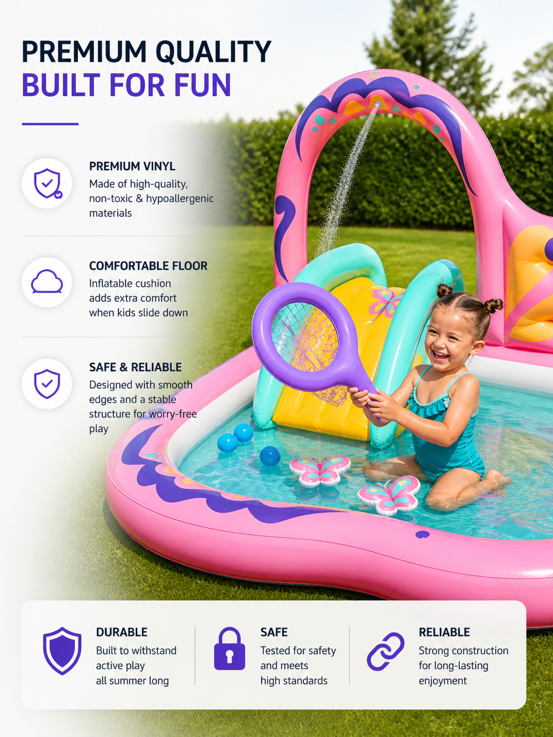 Butterfly Inflatable Kids' Water Play Center