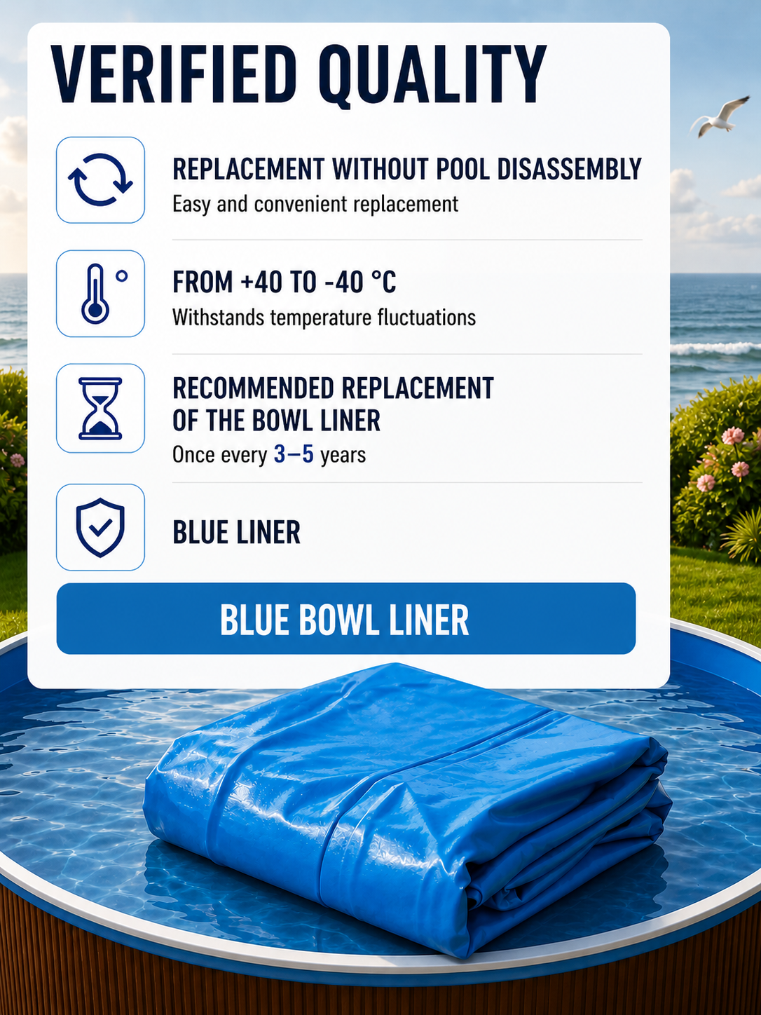 Premium Russian-Made All-Season Frost-Resistant Frame Pool