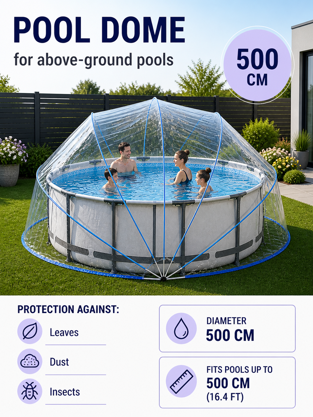 500cm Dome Pool Tent