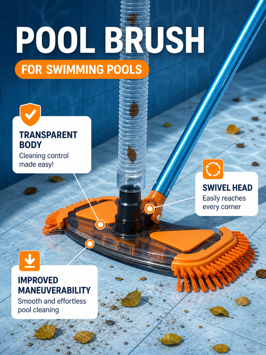 Premium Transparent Vacuum Pool Brush