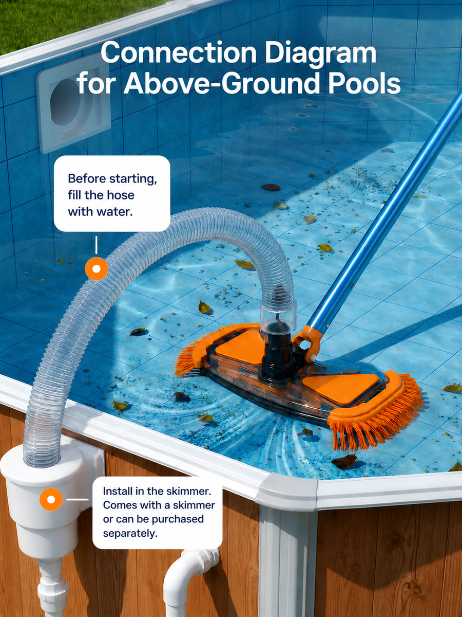 Premium Transparent Vacuum Pool Brush