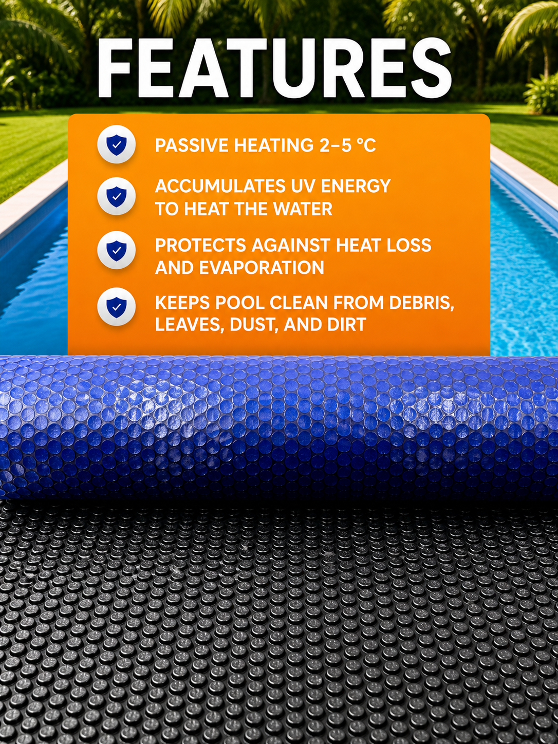 Solar Bubble Pool Cover (4m x 3m)