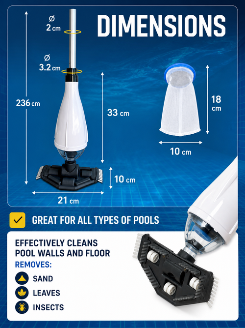 Pro-Series Manual Vacuum Pool Cleaner Set