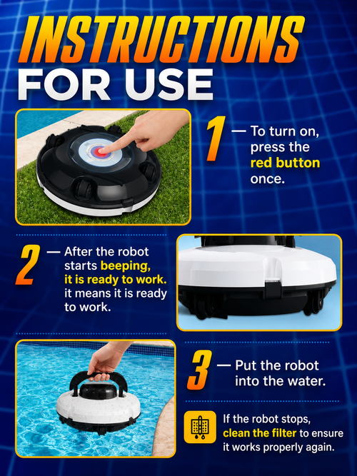 Elite Cordless Robotic Pool Floor Cleaner