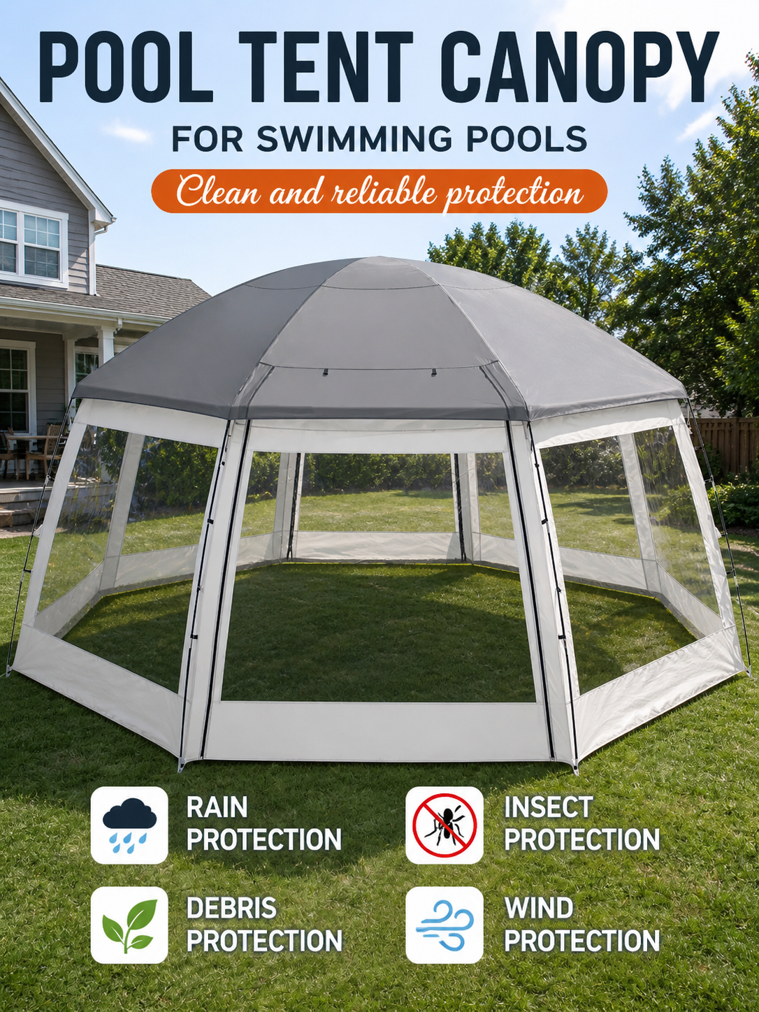 Premium All-Season Pool Pavilion & Canopy