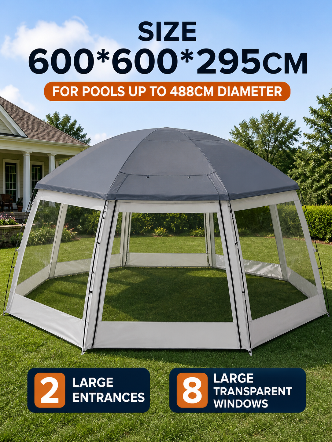 Premium All-Season Pool Pavilion & Canopy