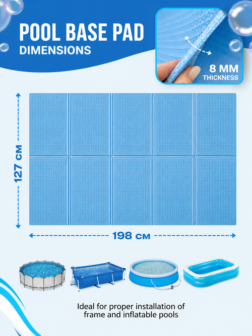 Premium Insulated Pool Base Pad (197 x 128 cm)