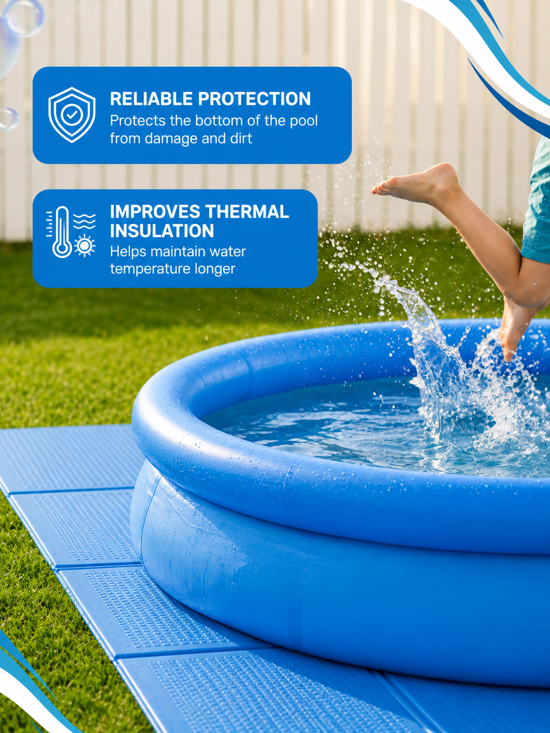 Premium Insulated Pool Base Pad (197 x 128 cm)