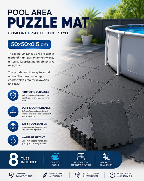 Intex Interlocking Pool Area Puzzle Mat (8-Piece Set)