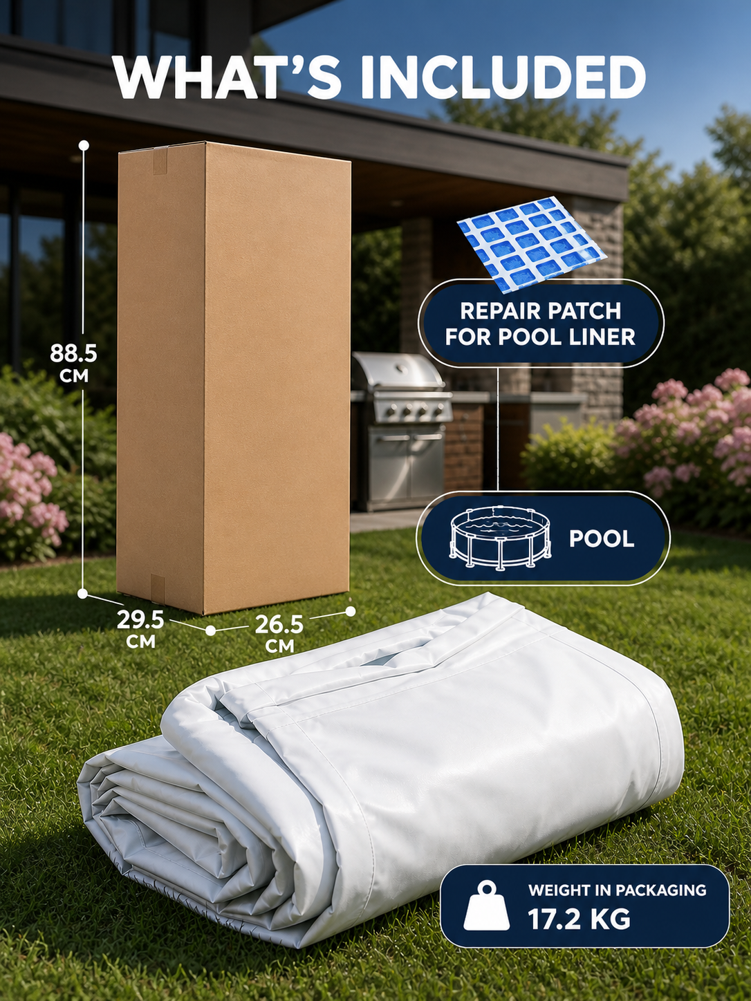 305cm Round Frame Family Pool in Gray (4678L)